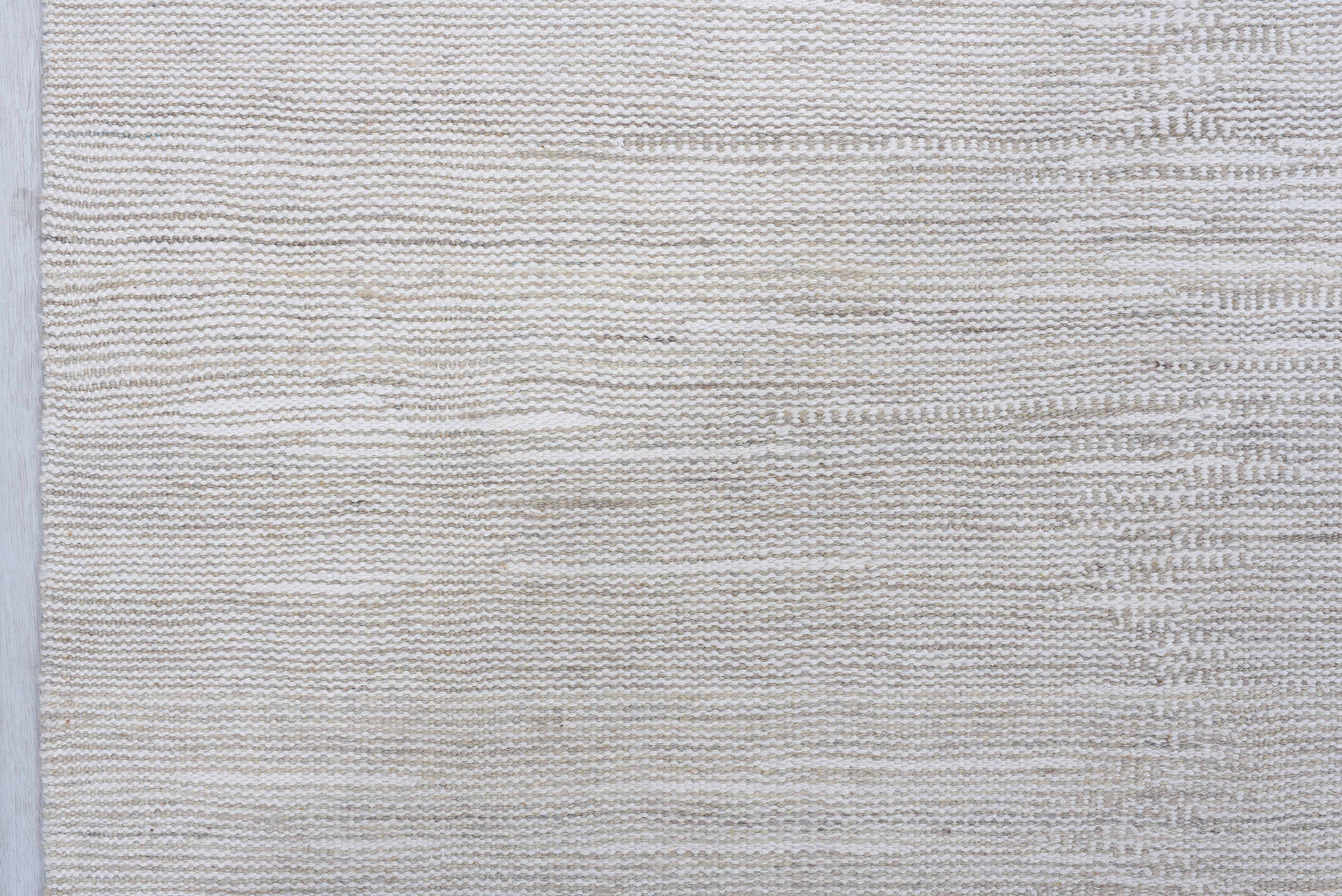 3' x 6' one-of-a-kind handmade vintage Kilim runner rug. Color palette: ivory, beige, cream, taupe, gray