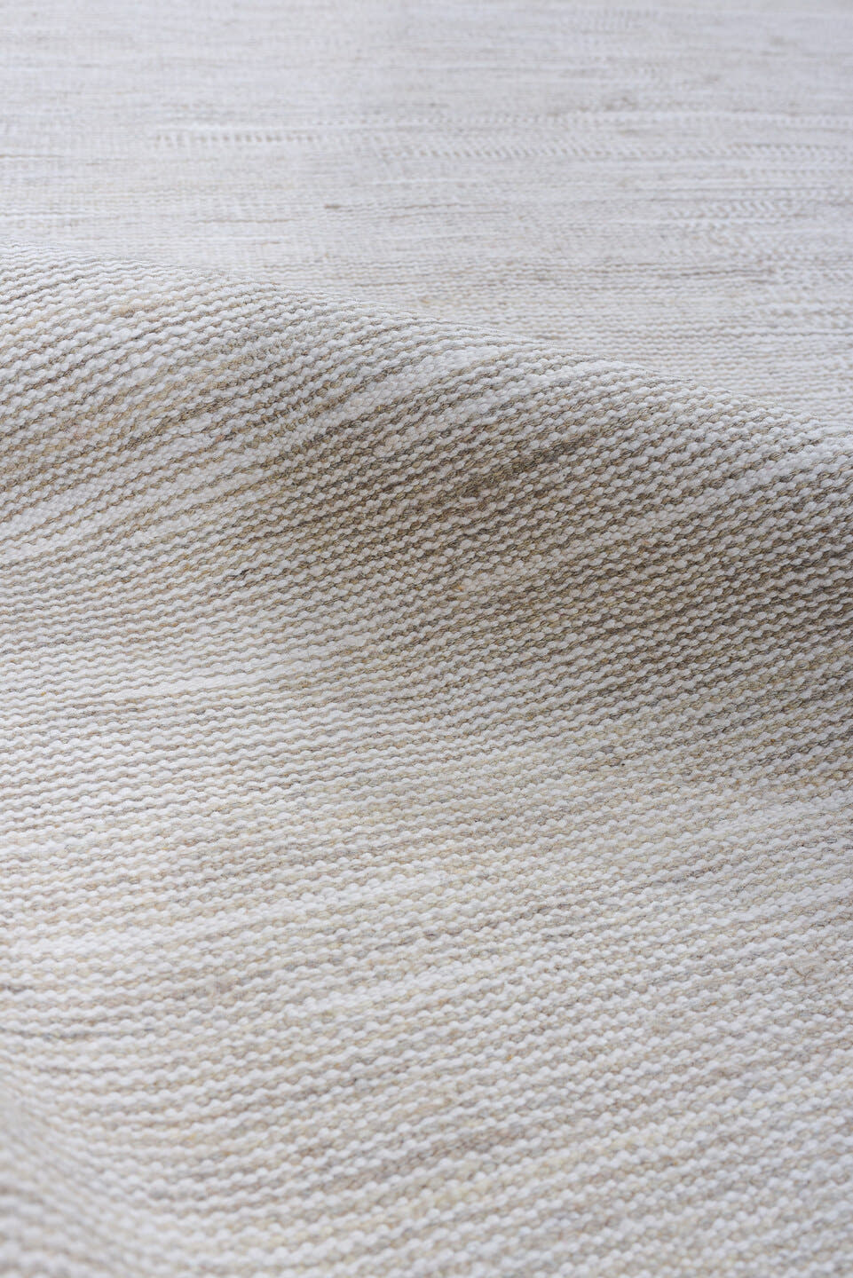 3' x 6' one-of-a-kind handmade vintage Kilim runner rug. Color palette: ivory, beige, cream, taupe, gray