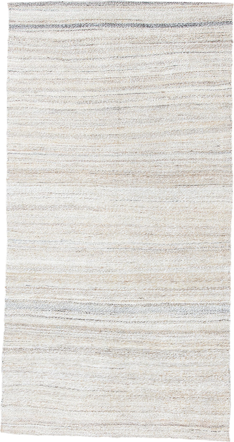 3' x 5' one-of-a-kind handmade vintage Kilim small size rug. Color palette: ivory, cream, taupe, gray, beige