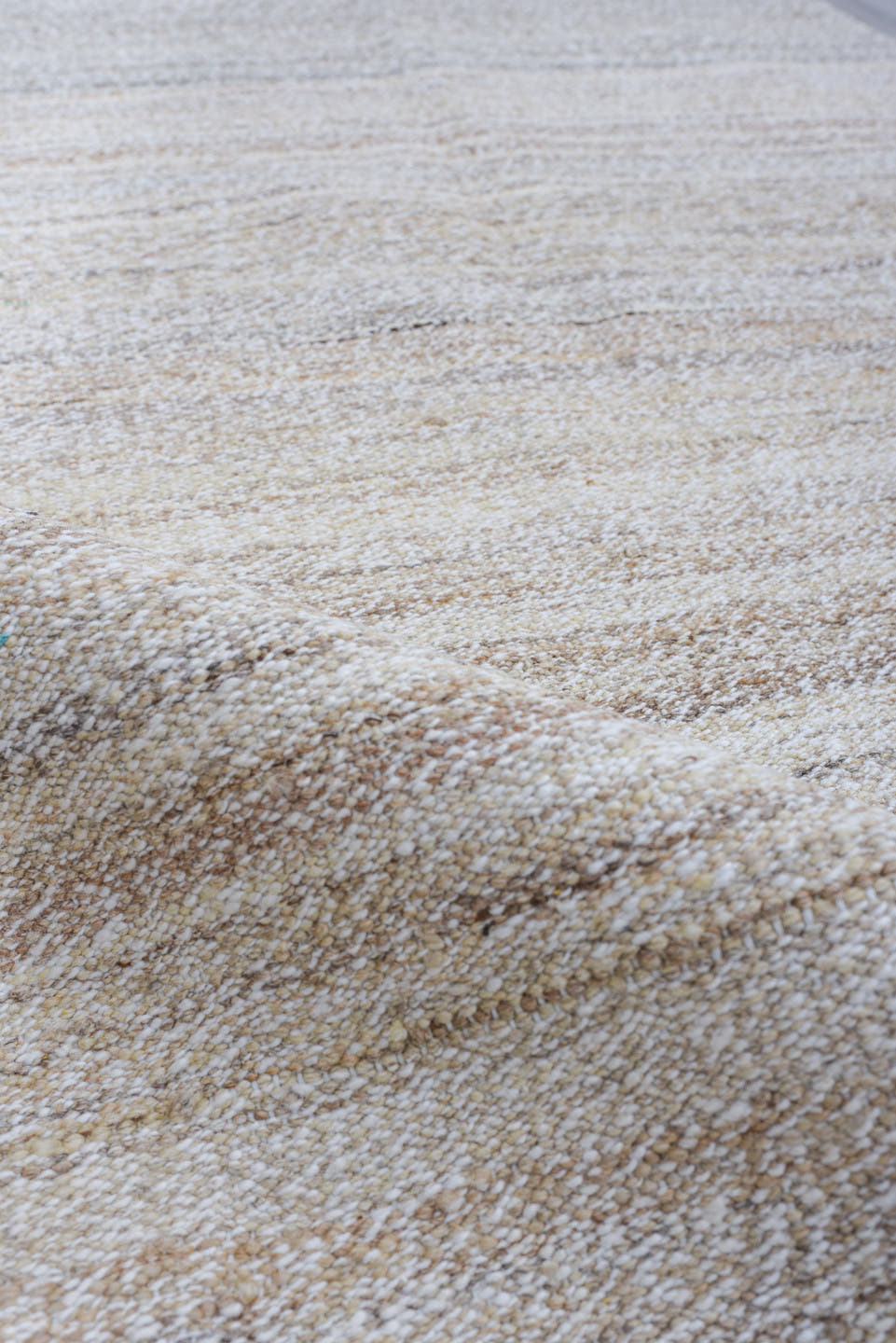 2' x 5' one-of-a-kind handmade vintage Kilim small size rug. Color palette: ivory, cream, taupe, light_gray, beige, gray