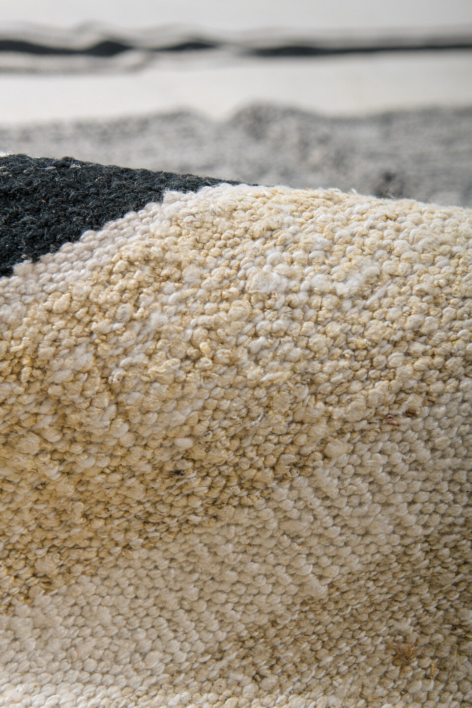 13' x 16' one-of-a-kind handmade vintage Kilim oversize rug. Color palette: ivory, charcoal, black, cream, gray
