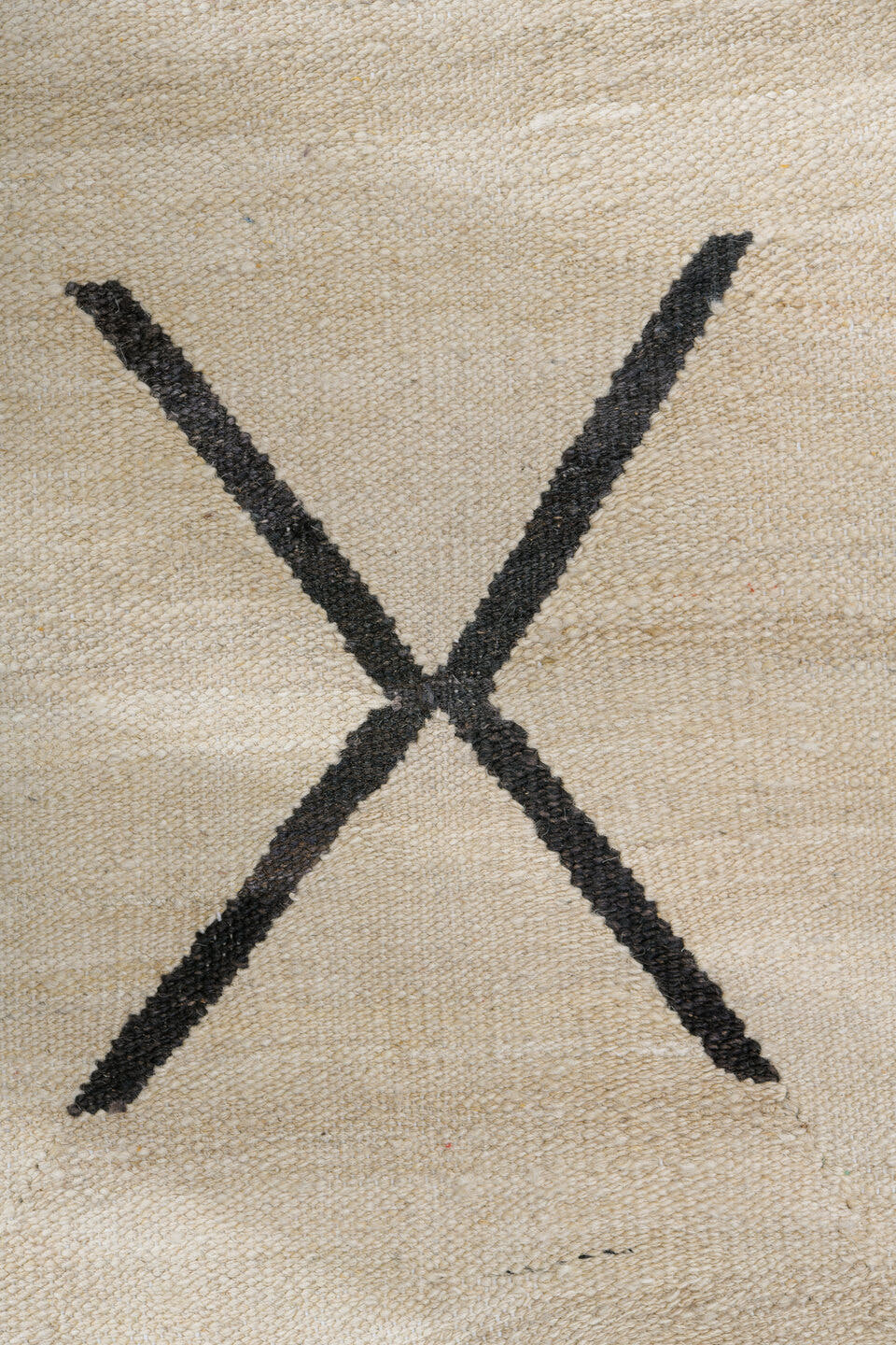 12' x 15' one-of-a-kind handmade vintage Kilim oversize rug. Color palette: ivory, charcoal, cream, gray, black