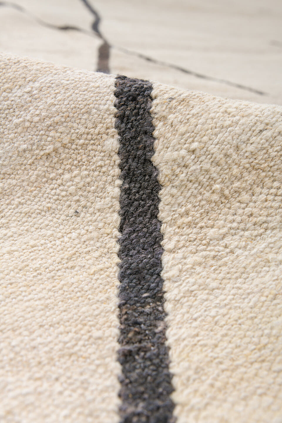 12' x 15' one-of-a-kind handmade vintage Kilim oversize rug. Color palette: ivory, charcoal, cream, gray, black