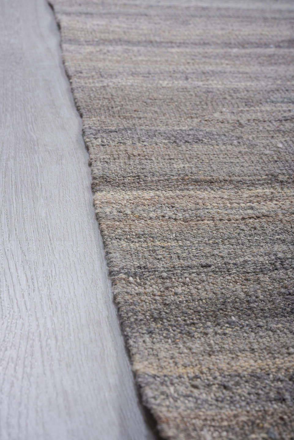 9' x 11' one-of-a-kind handmade vintage Kilim large size rug. Color palette: gray, ivory, taupe, slate, brown, beige