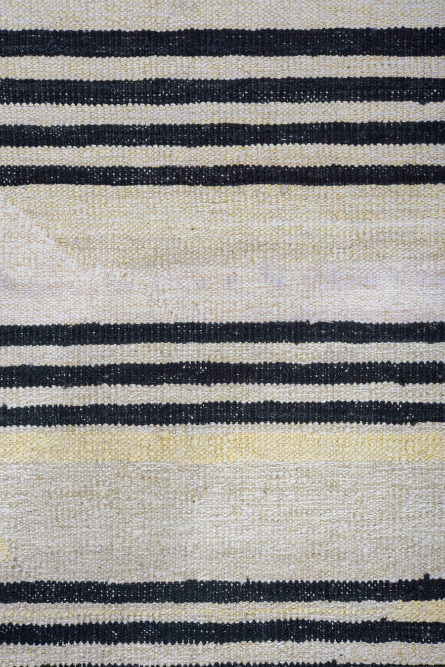 9' x 12' one-of-a-kind handmade vintage Kilim large size rug. Color palette: ivory, black, cream, taupe, beige, gray