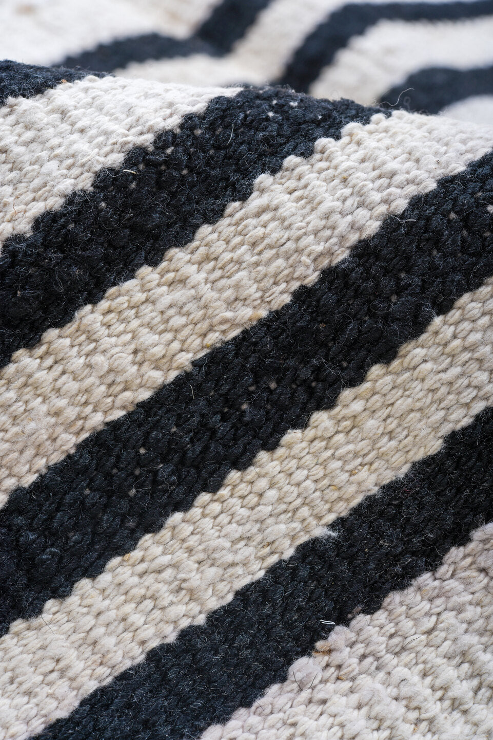 9' x 12' one-of-a-kind handmade vintage Kilim large size rug. Color palette: ivory, black, cream, taupe, beige, gray
