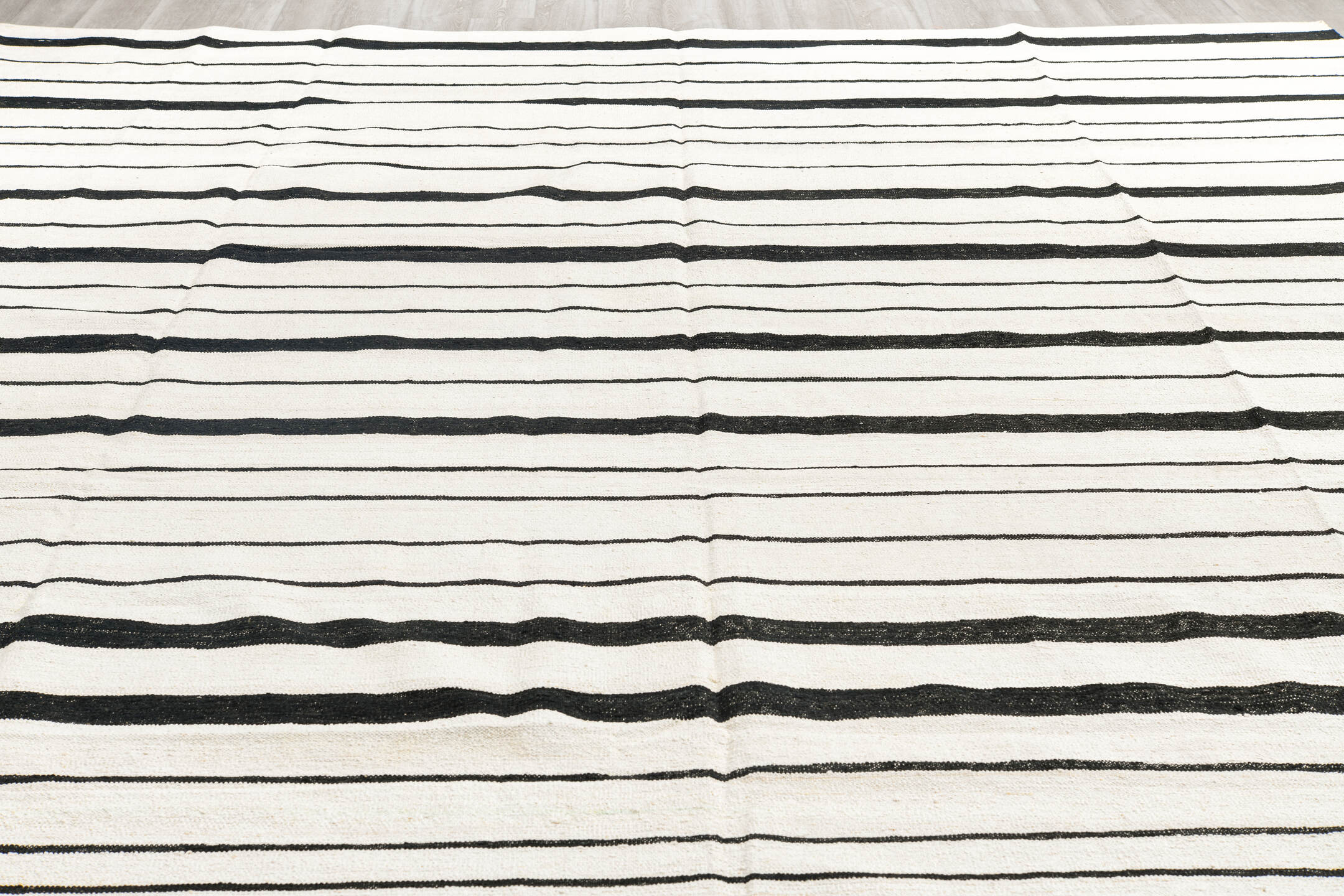 14' x 18' one-of-a-kind handmade vintage Tulu oversize rug. Color palette: black, charcoal, gainsboro, gray, lavender blush