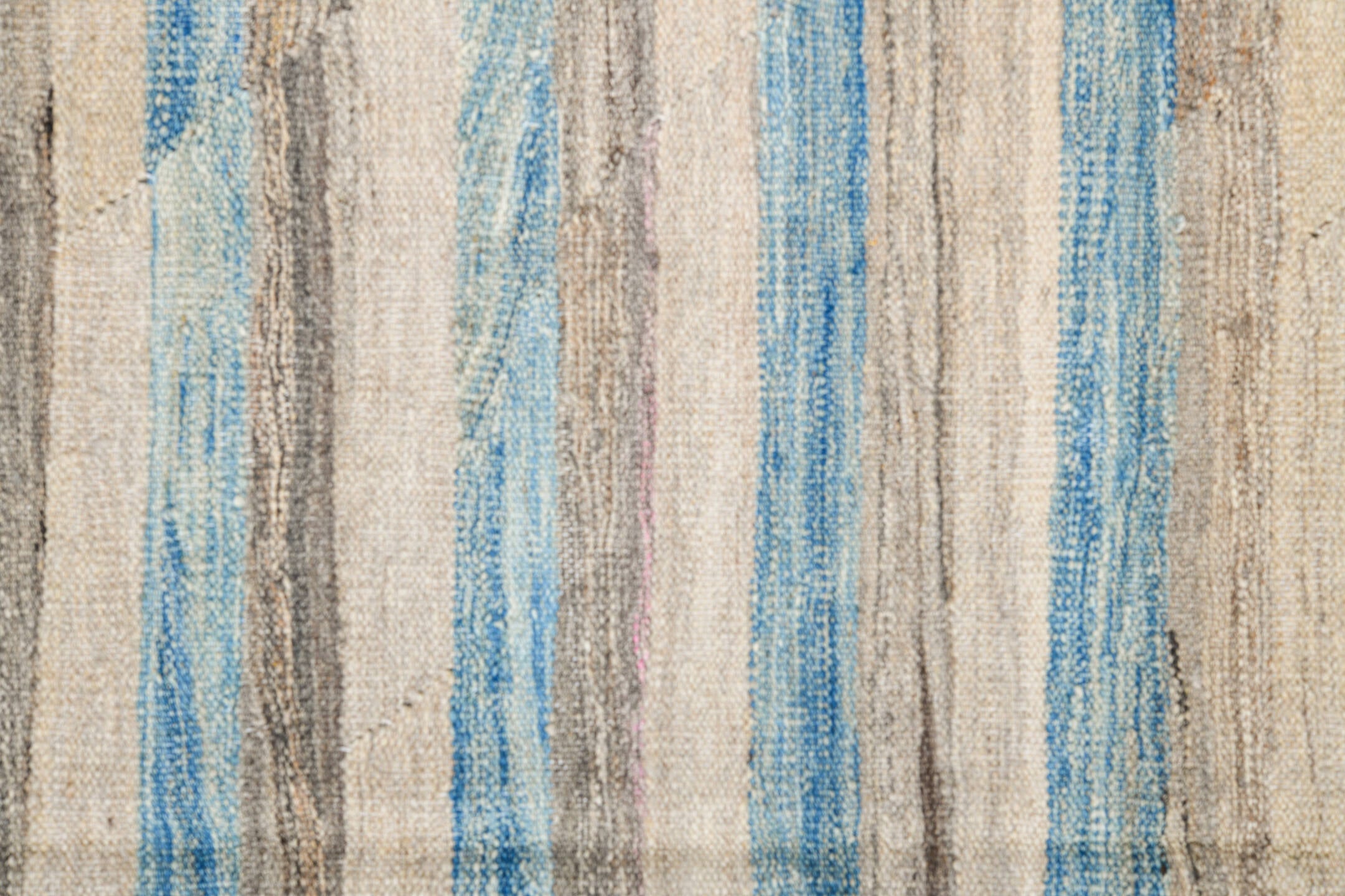 14' x 19' one-of-a-kind handmade vintage Tulu oversize rug. Color palette: blue, brown, gainsboro, gray, light blue