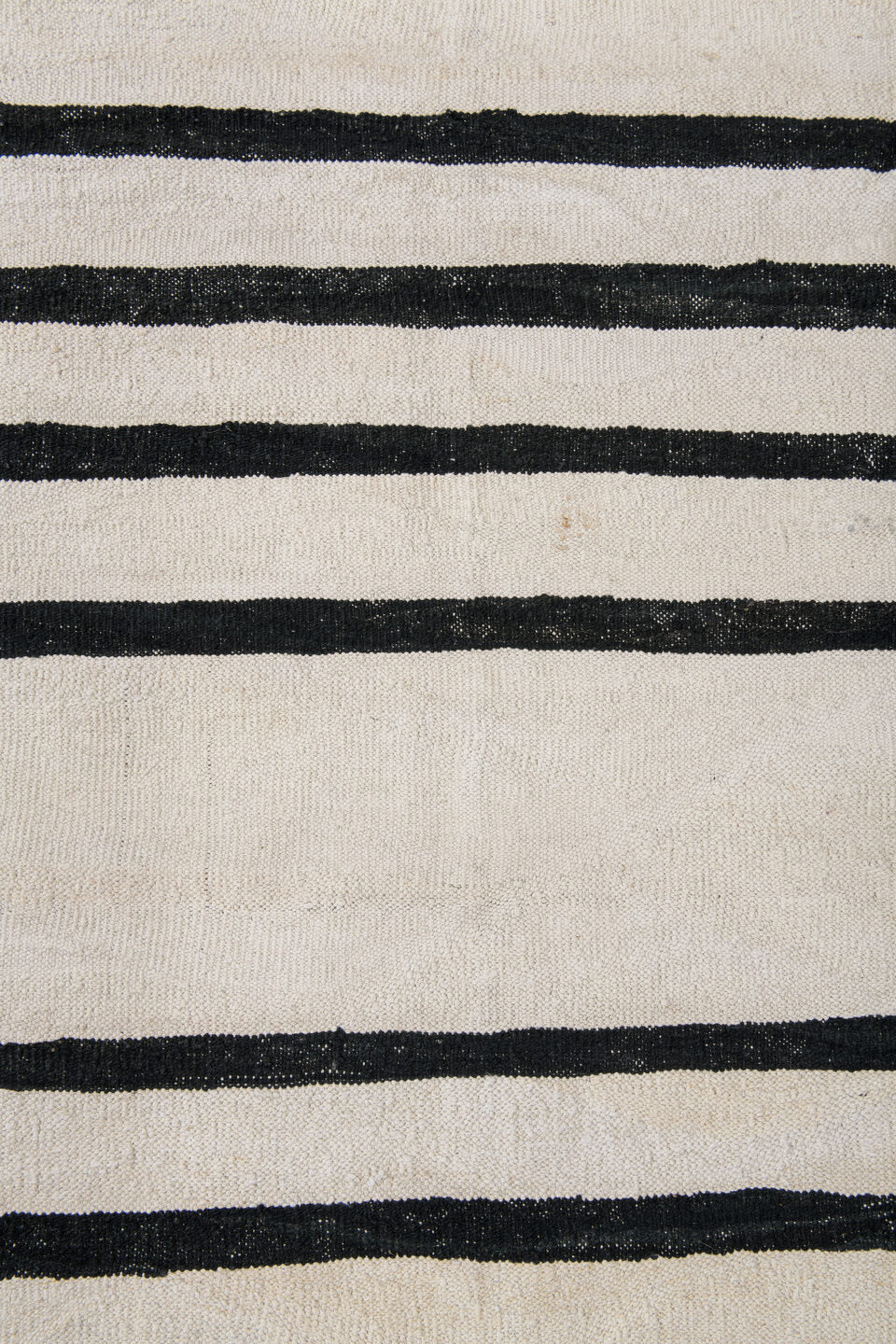 10' x 13' one-of-a-kind handmade vintage Kilim large size rug. Color palette: ivory, charcoal, gray, black