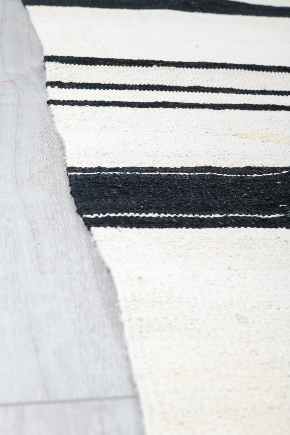 13' x 15' one-of-a-kind handmade vintage Kilim oversize rug. Color palette: ivory, charcoal, black, cream, taupe, gray