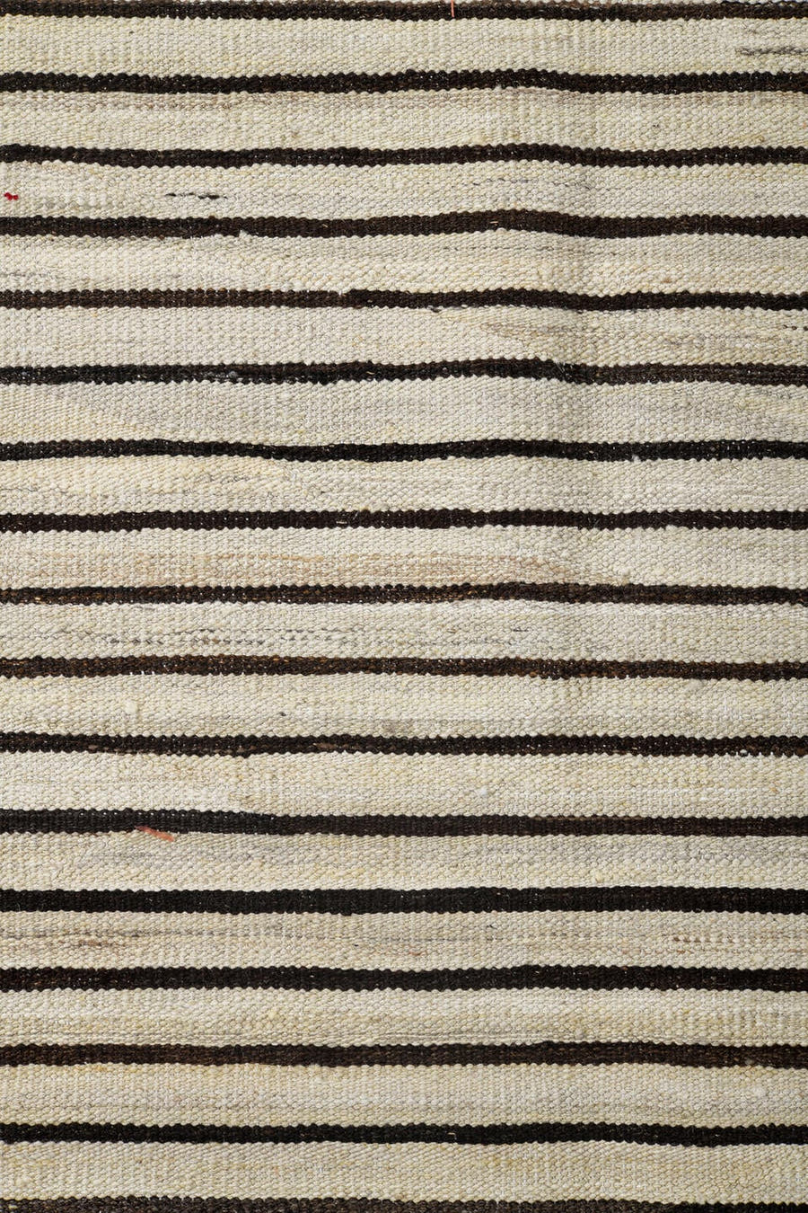8' x 9' one-of-a-kind handmade vintage Kilim rug. Color palette: ivory, brown, cream, taupe, beige, gray