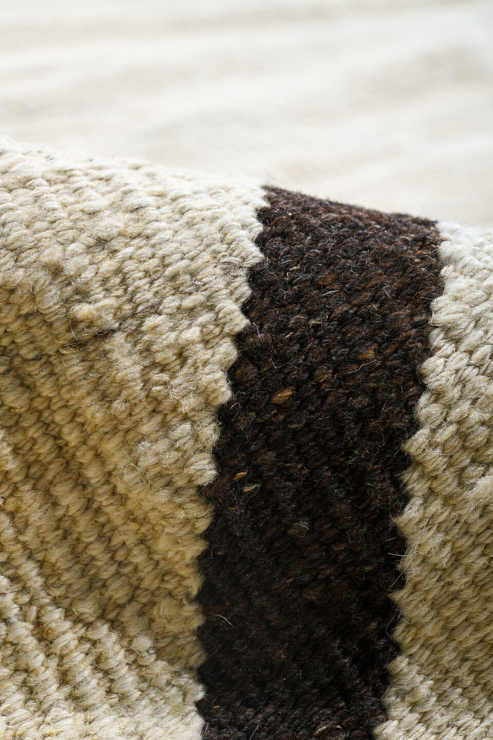 14' x 15' one-of-a-kind handmade vintage Kilim oversize rug. Color palette: ivory, brown, taupe, beige, gray