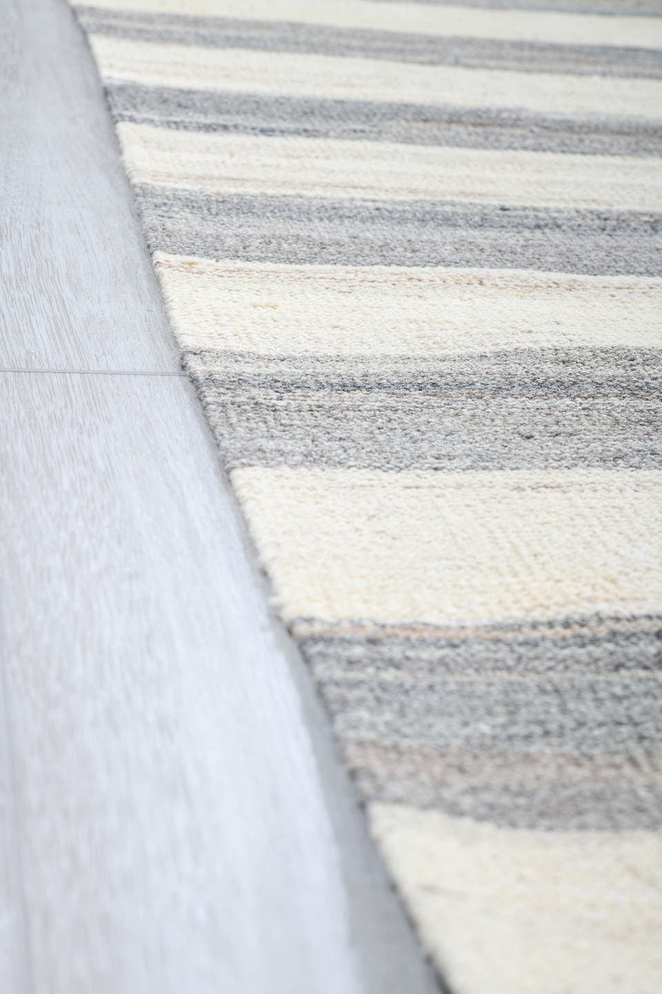 10' x 13' one-of-a-kind handmade vintage Kilim large size rug. Color palette: ivory, gray, slate, cream
