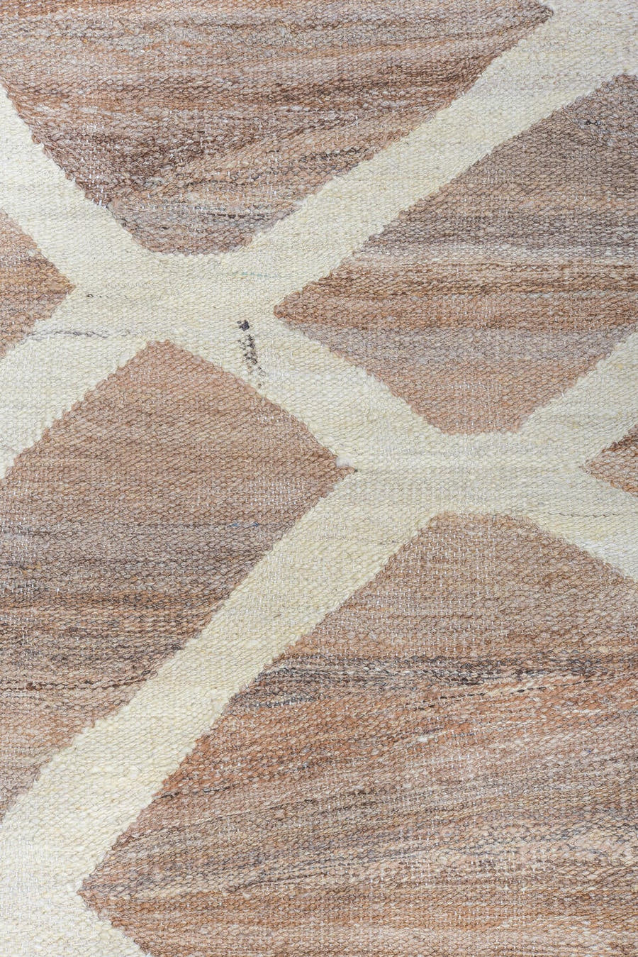 10' x 13' one-of-a-kind handmade vintage Kilim large size rug. Color palette: taupe, ivory, brown, camel, greige, beige