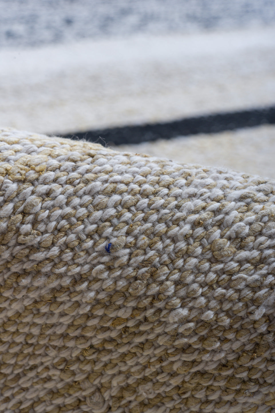 11' x 14' one-of-a-kind handmade vintage Kilim oversize rug. Color palette: blue, dark gray, dim gray, gainsboro, gray