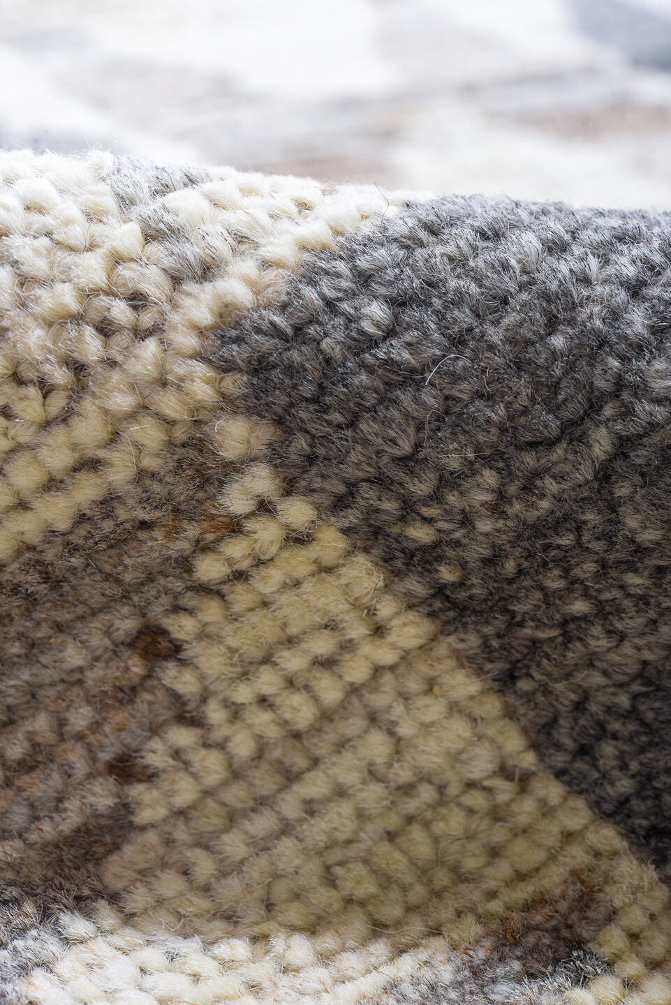 10' x 14' one-of-a-kind handmade vintage Kilim large size rug. Color palette: ivory, gray, taupe, beige, slate