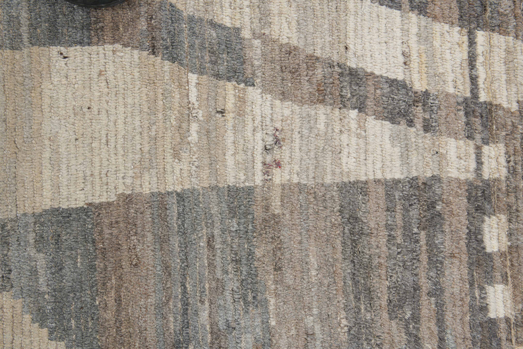 10' x 13' one-of-a-kind handmade vintage Tulu large size rug. Color palette: dark gray, dim gray, gray, light gray