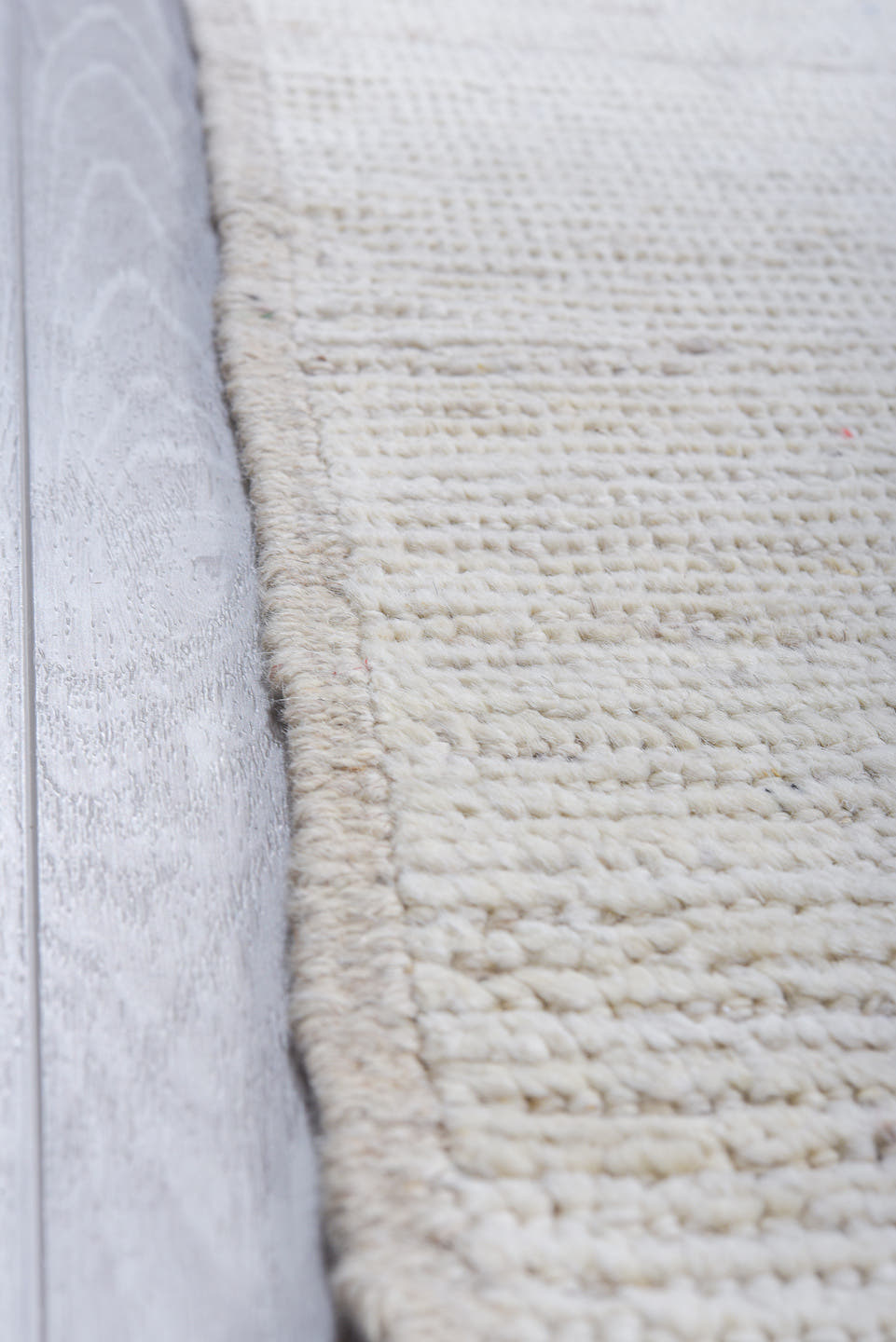 9' x 11' one-of-a-kind handmade vintage Tulu large size rug. Color palette: ivory, taupe, gray, cream, beige