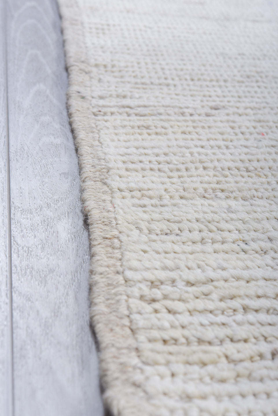 9' x 11' one-of-a-kind handmade vintage Tulu large size rug. Color palette: ivory, taupe, gray, cream, beige