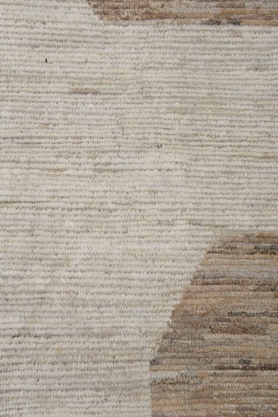10' x 14' one-of-a-kind handmade vintage Tulu oversize rug. Color palette: ivory, camel, taupe, cream, beige, gray