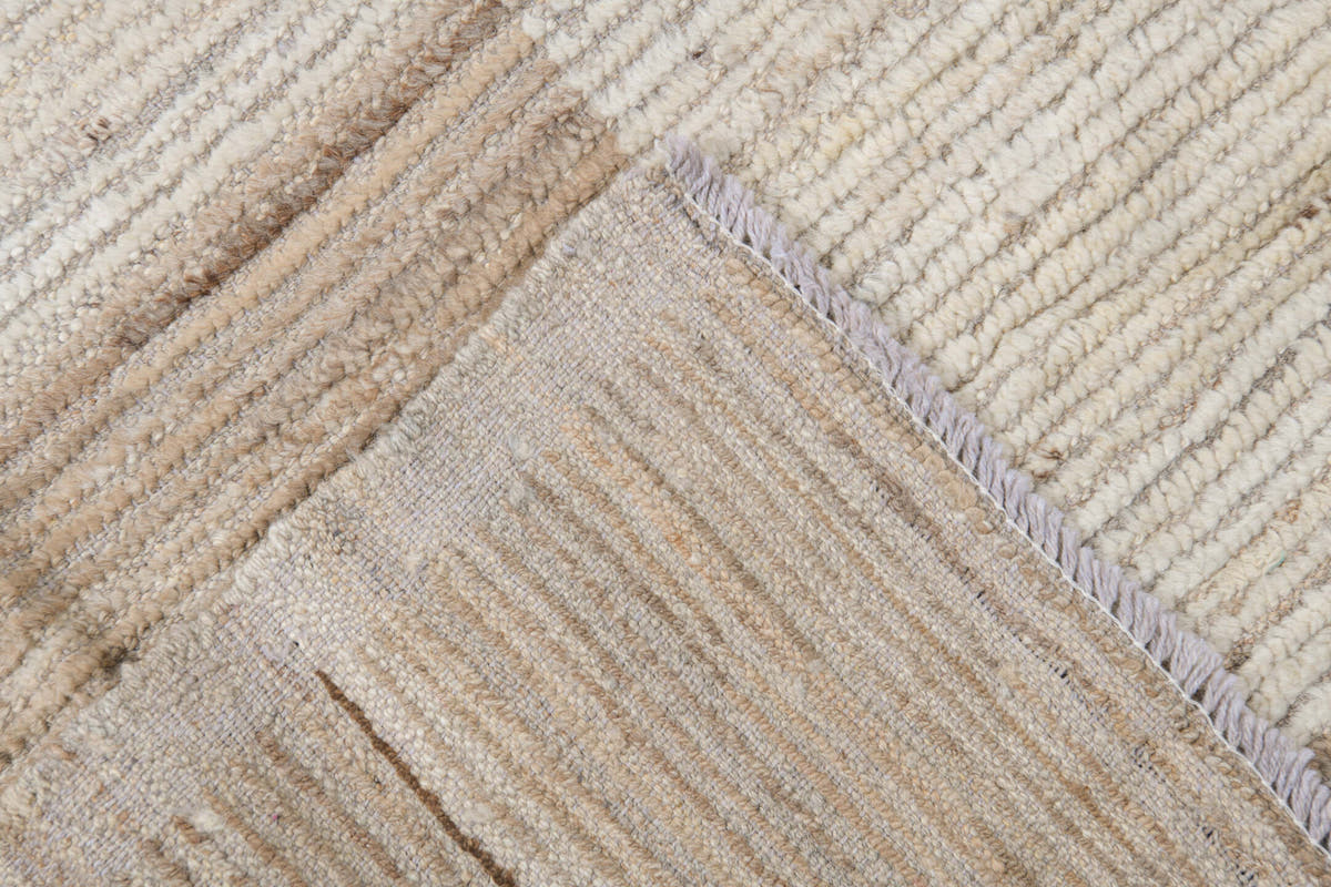 10' x 14' one-of-a-kind handmade vintage Tulu oversize rug. Color palette: ivory, camel, taupe, cream, beige, gray