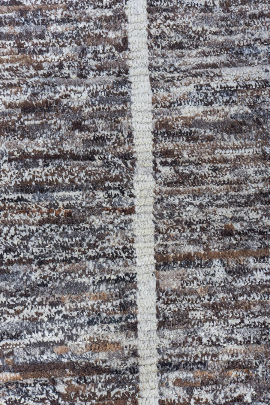 10' x 14' one-of-a-kind handmade vintage Tulu large size rug. Color palette: brown, ivory, gray, charcoal, teal, black