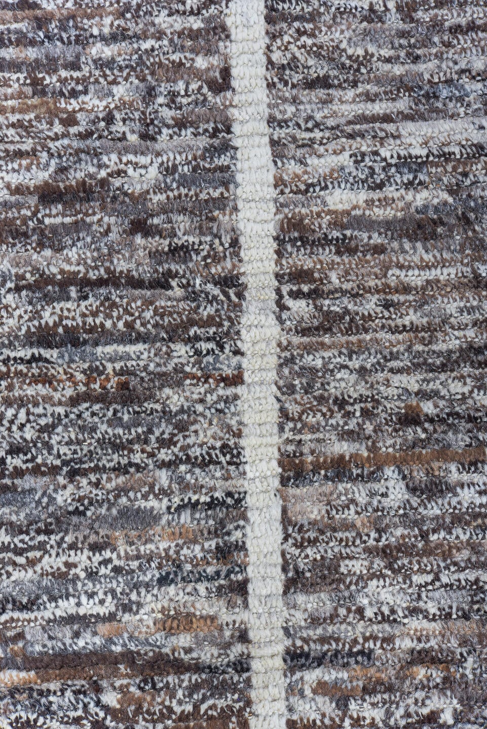 10' x 14' one-of-a-kind handmade vintage Tulu large size rug. Color palette: brown, ivory, gray, charcoal, teal, black