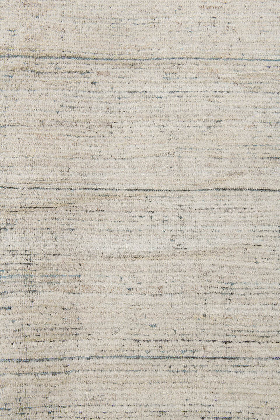 11' x 12' one-of-a-kind handmade vintage Tulu oversize rug. Color palette: ivory, charcoal, slate, cream, gray, black