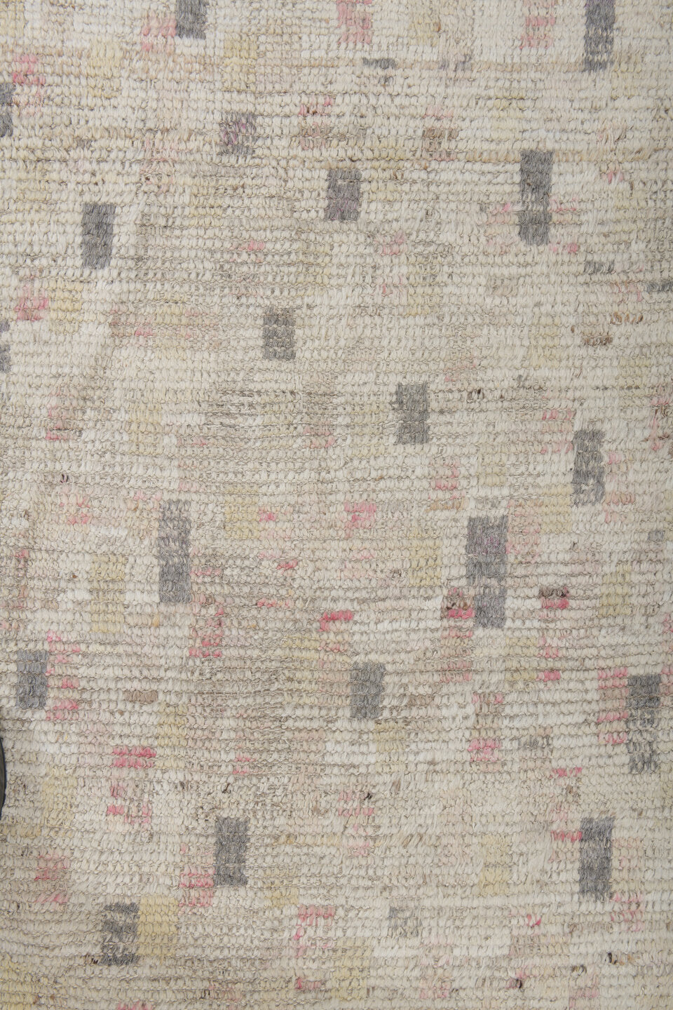 8' x 12' one-of-a-kind handmade vintage Tulu large size rug. Color palette: brown, dark gray, gainsboro, gray, light gray