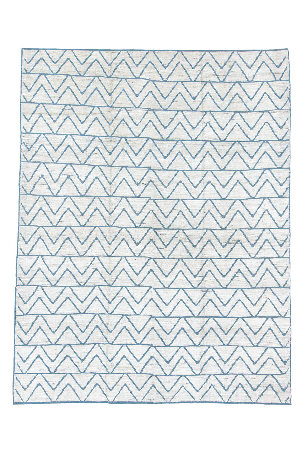 9' x 12' one-of-a-kind handmade vintage Tulu large size rug. Color palette: arapawa, blue, dark gray, gainsboro, gray