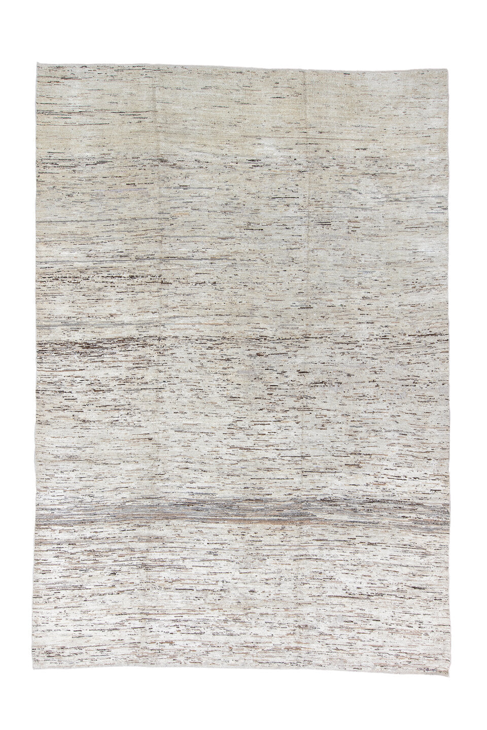 9' x 14' one-of-a-kind handmade vintage Tulu large size rug. Color palette: dark gray, dim gray, gray, light blue