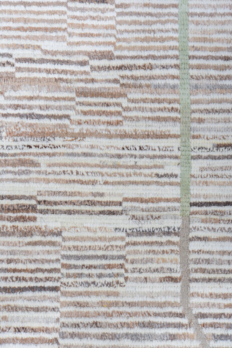 10' x 14' one-of-a-kind handmade vintage Tulu large size rug. Color palette: ivory, taupe, camel, sky_blue, pale_yellow