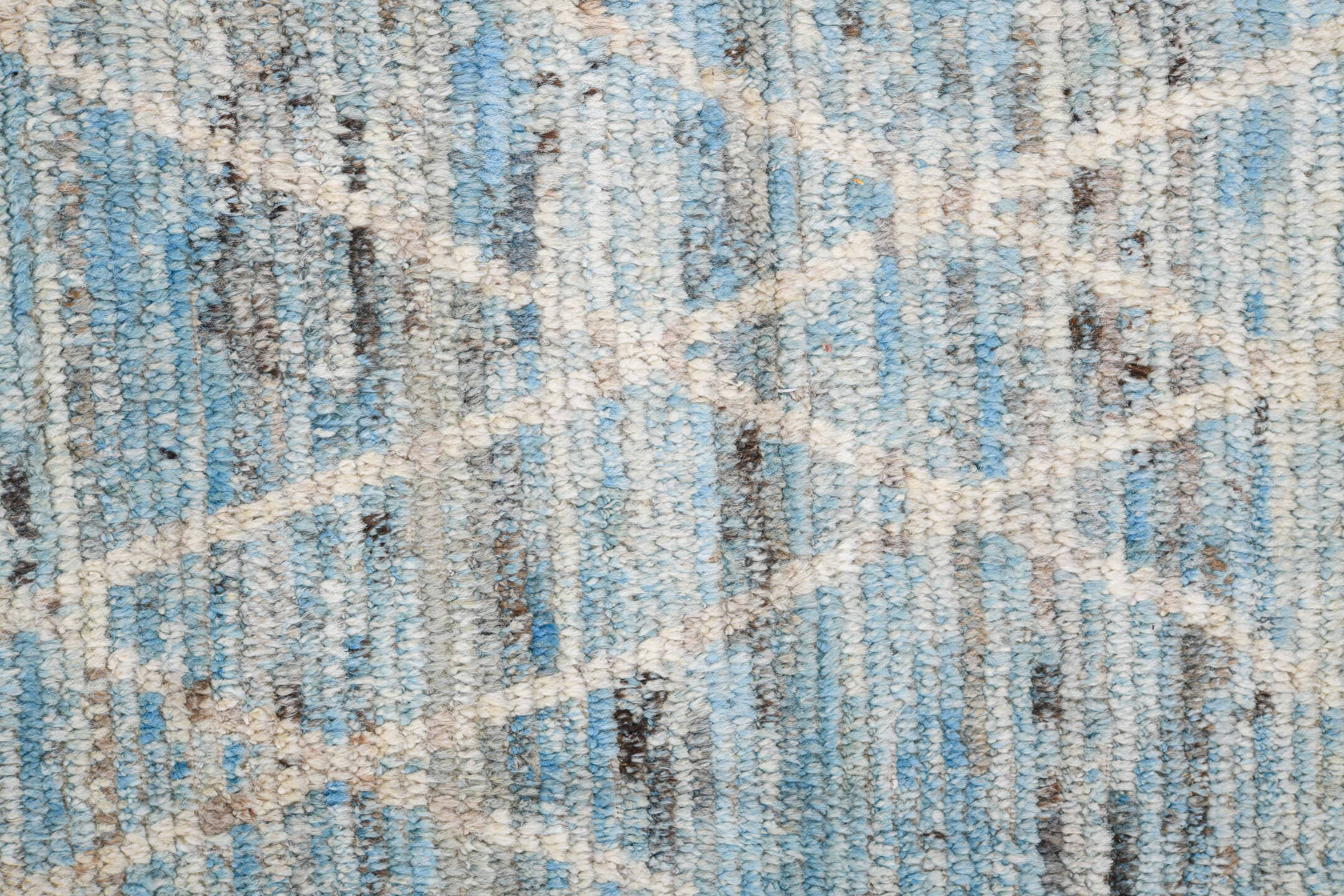 9' x 11' one-of-a-kind handmade vintage Tulu large size rug. Color palette: blue, dark gray, dim gray, gainsboro, gray