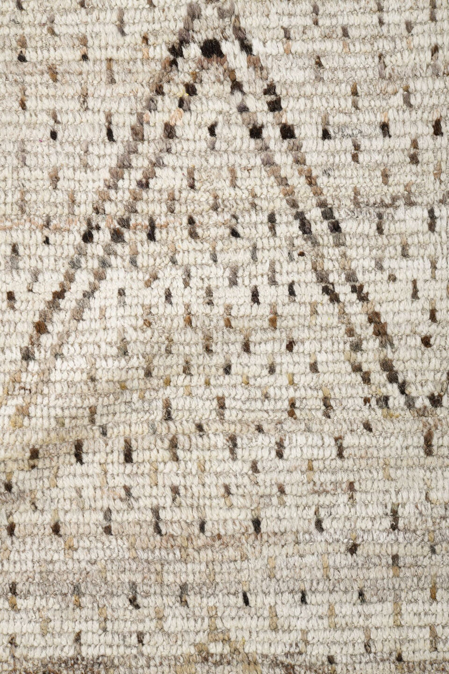 8' x 10' one-of-a-kind handmade vintage Tulu large size rug. Color palette: ivory, taupe, beige, gray