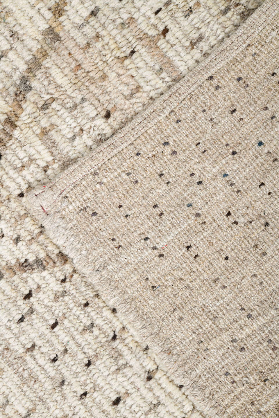 8' x 10' one-of-a-kind handmade vintage Tulu large size rug. Color palette: ivory, taupe, beige, gray