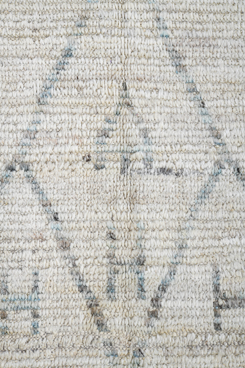 12' x 14' one-of-a-kind handmade vintage Tulu oversize rug. Color palette: azure, blue, gainsboro, gray, light blue