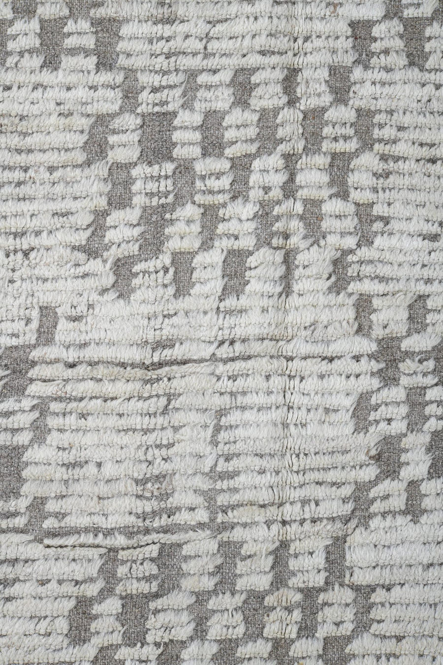 13' x 19' one-of-a-kind handmade vintage Tulu oversize rug. Color palette: ivory, taupe, cream, light gray, beige, gray
