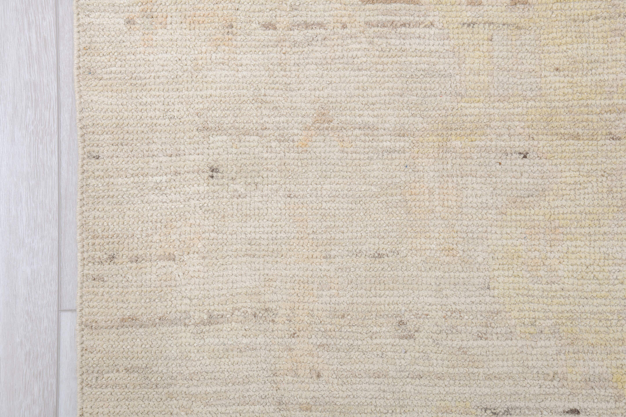 10' x 13' one-of-a-kind handmade vintage Tulu large size rug. Color palette: ivory, cream, blush, pale gold, light gray