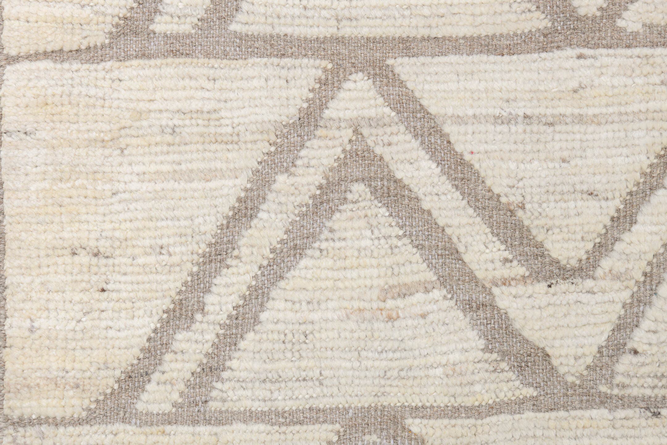 14' x 15' one-of-a-kind handmade vintage Tulu oversize rug. Color palette: ivory, taupe, beige, stone, gray