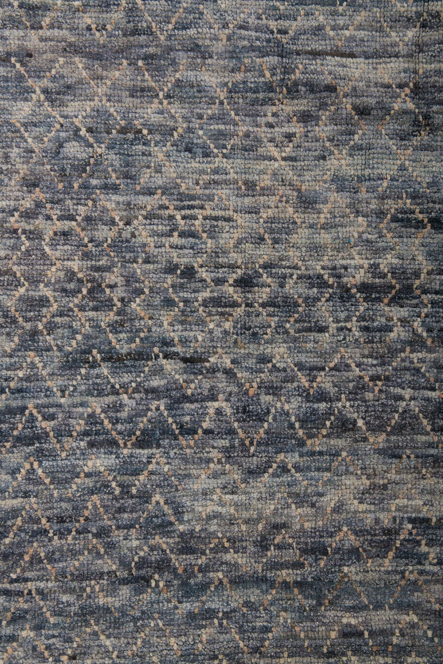 8' x 10' one-of-a-kind handmade vintage Tulu large size rug. Color palette: charcoal, ivory, taupe, gray, slate, black