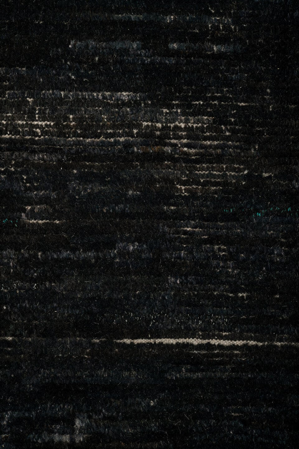9' x 12' one-of-a-kind handmade vintage Tulu large size rug. Color palette: charcoal, ivory, ebony, taupe, gray, black
