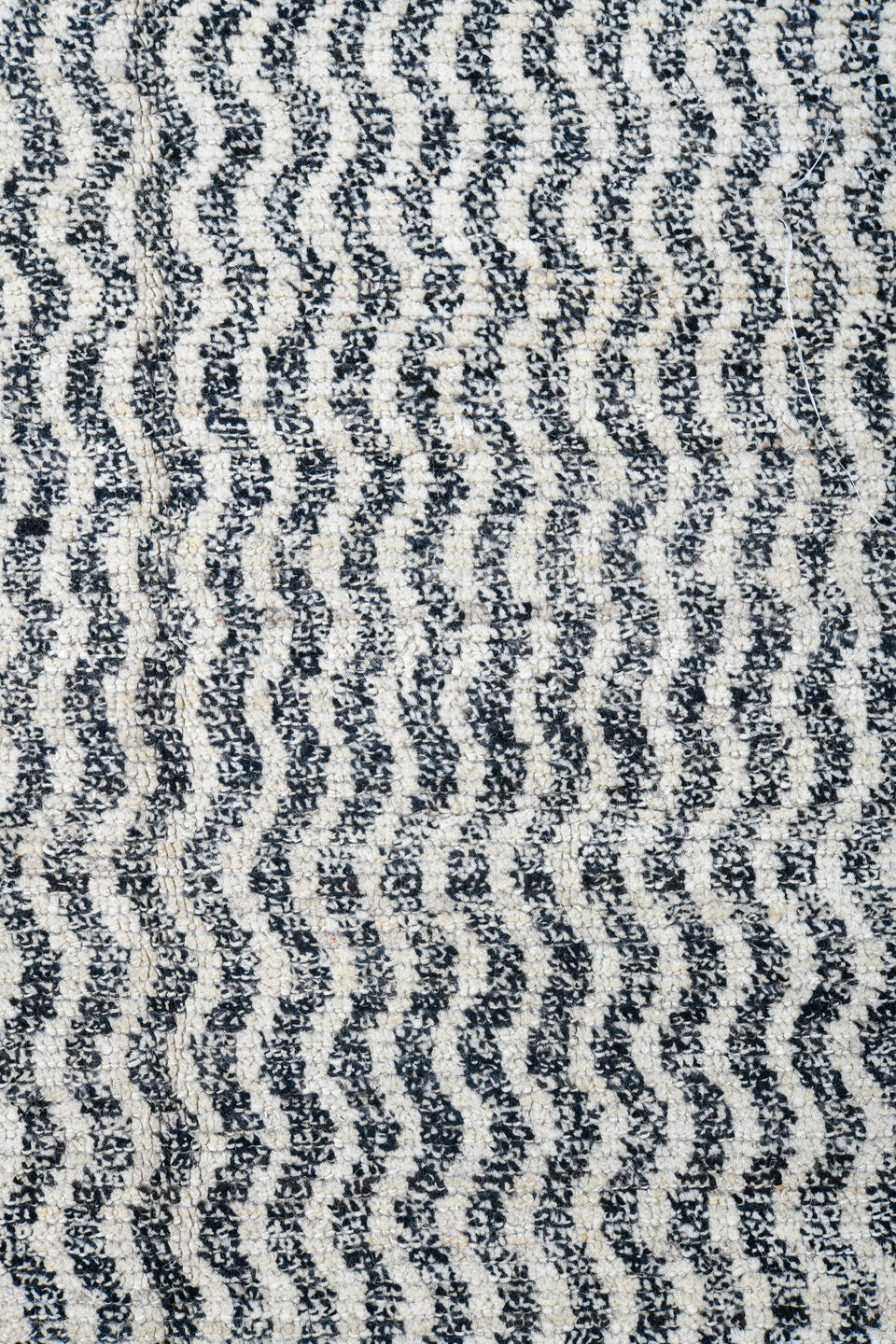 14' x 19' one-of-a-kind handmade vintage Tulu oversize rug. Color palette: black, blue, dark gray, dim gray, gainsboro, gray