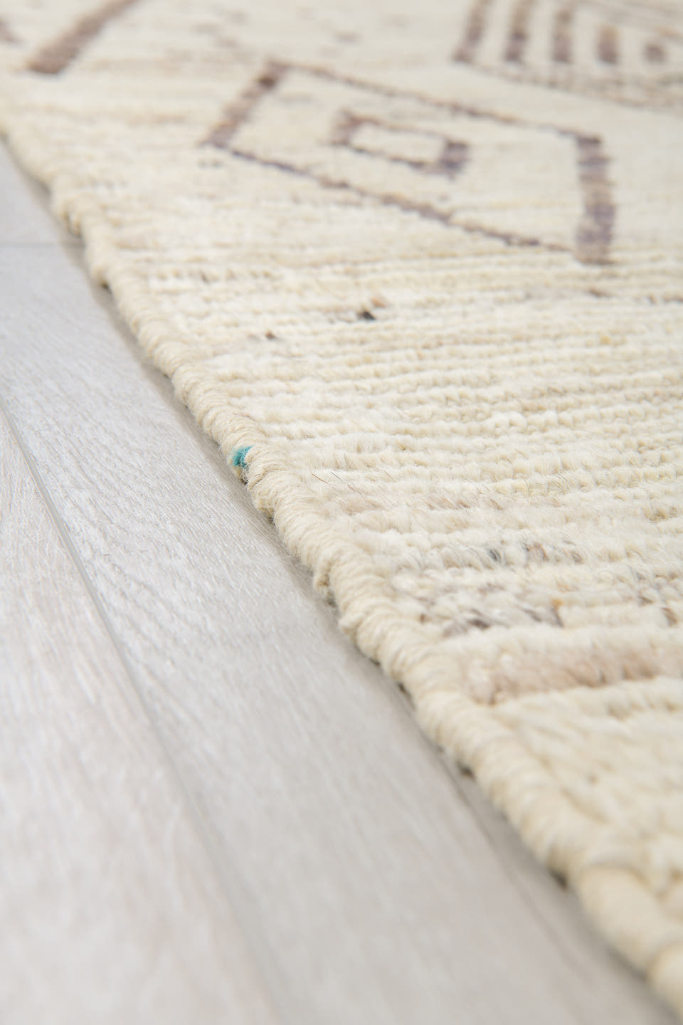 8' x 10' one-of-a-kind handmade vintage Tulu large size rug. Color palette: ivory, taupe, brown, camel, charcoal, beige