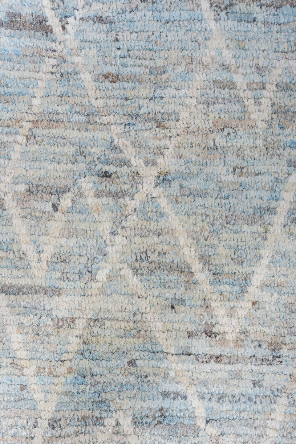 10' x 13' one-of-a-kind handmade vintage Tulu large size rug. Color palette: black, blue, dark gray, gainsboro, gray