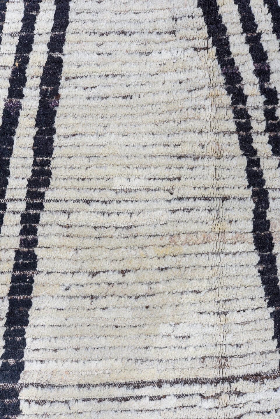 13' x 14' one-of-a-kind handmade vintage Tulu oversize rug. Color palette: ivory, charcoal, taupe, gray, black, beige