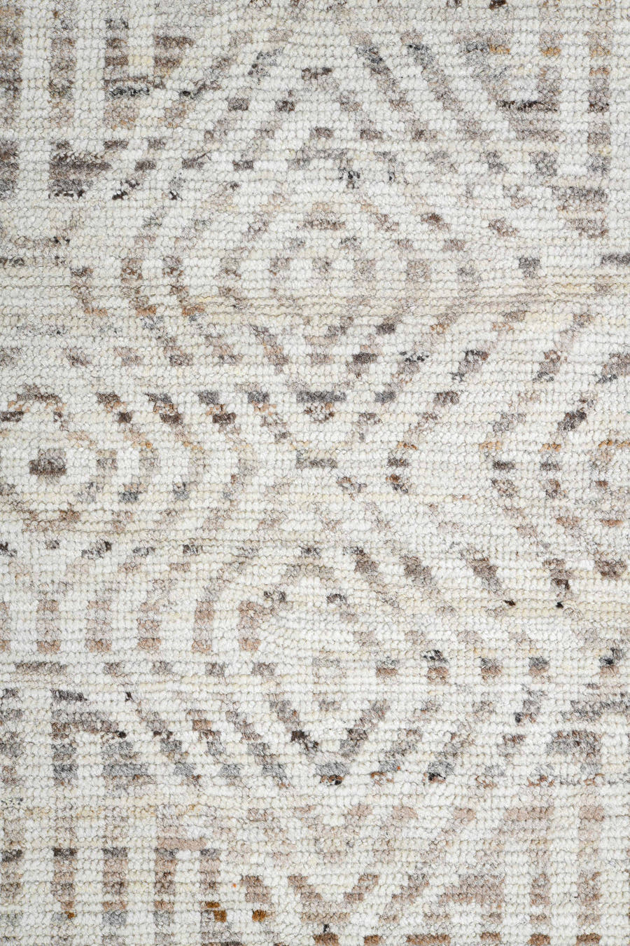 15' x 18' one-of-a-kind handmade vintage Tulu oversize rug. Color palette: ivory, cream, beige, taupe, gray