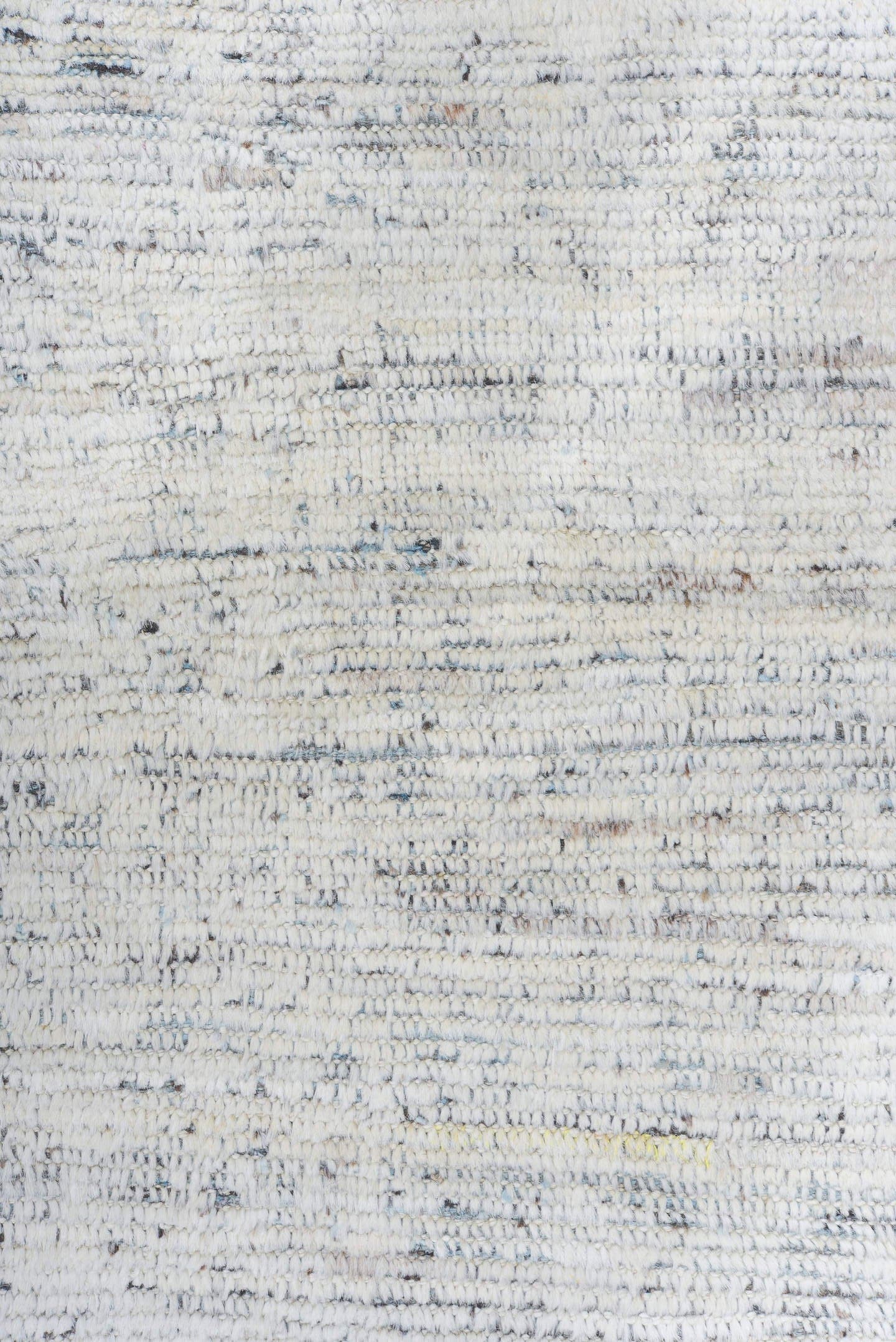 9' x 11' one-of-a-kind handmade vintage Tulu large size rug. Color palette: ivory, charcoal, slate, cream, gray, black