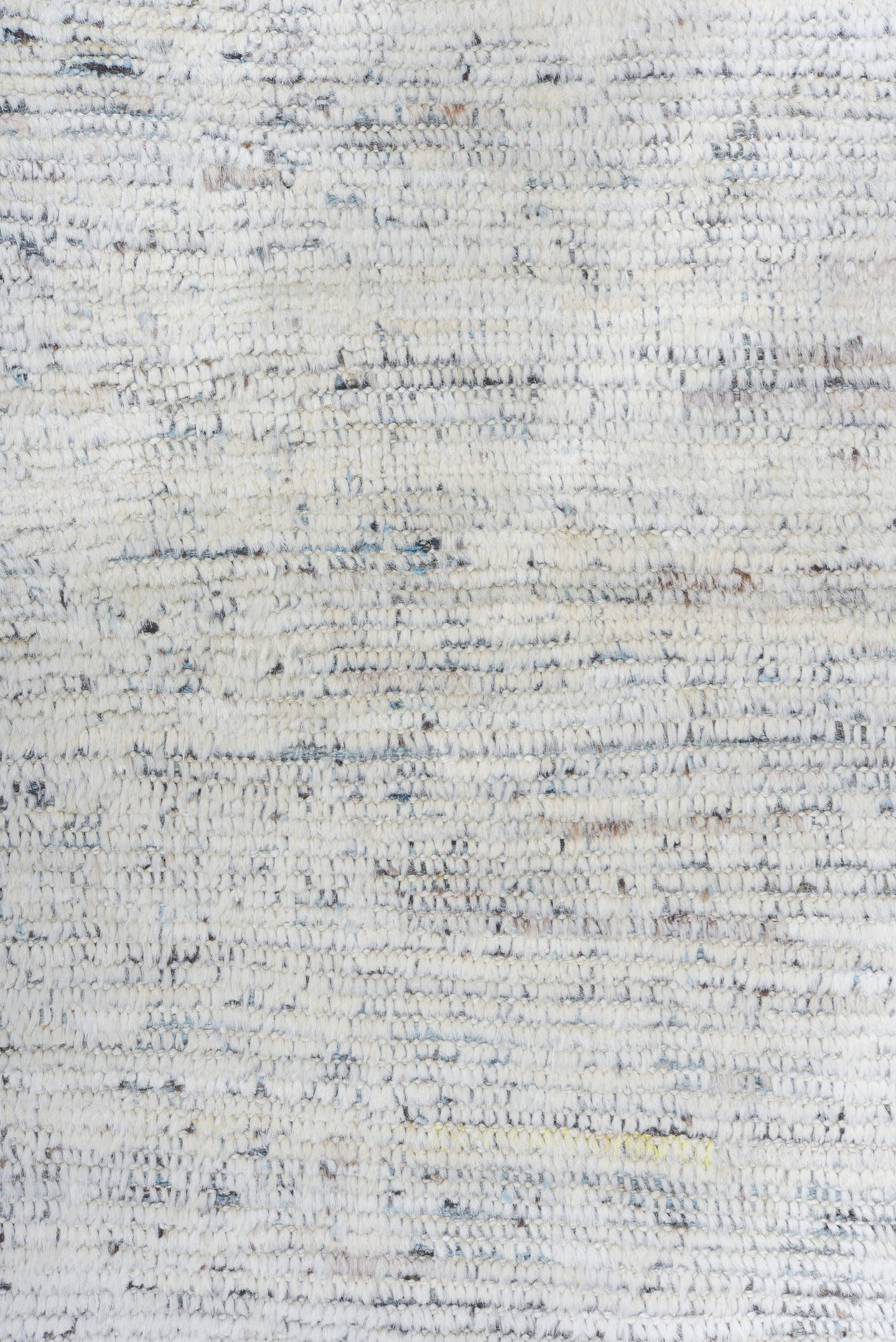 9' x 11' one-of-a-kind handmade vintage Tulu large size rug. Color palette: ivory, charcoal, slate, cream, gray, black