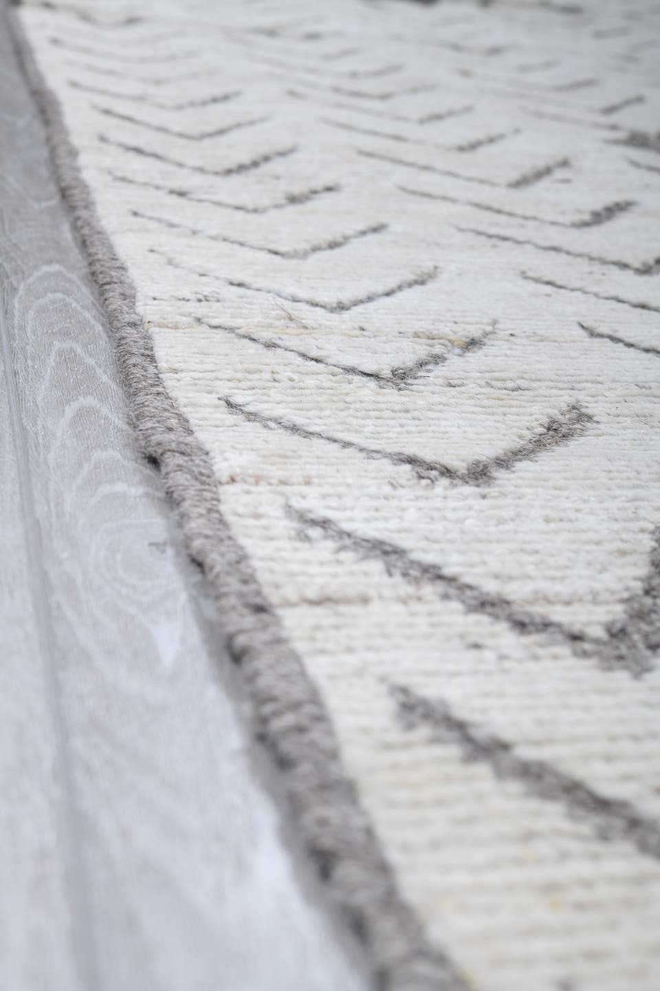 9' x 11' one-of-a-kind handmade vintage Tulu large size rug. Color palette: ivory, taupe, gray, cream, beige