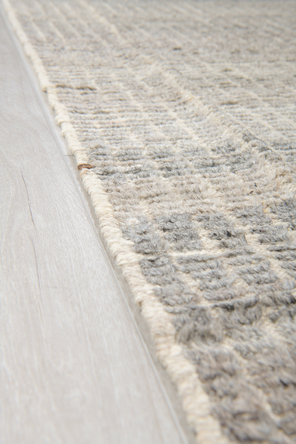 10' x 14' one-of-a-kind handmade vintage Tulu large size rug. Color palette: dark gray, gainsboro, gray, light gray